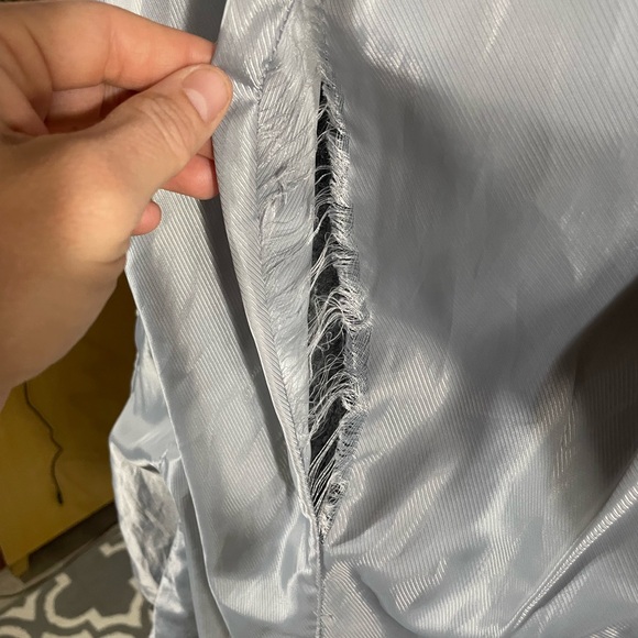 Pea Coat Jacket Women's Double Breasted Wool Lined Old Money Grey Size 16 - Picture 6 of 9